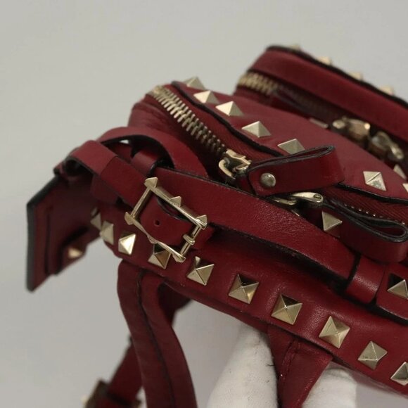 VALENTINO Backpack Leather Red Auth - Picture 12 of 16